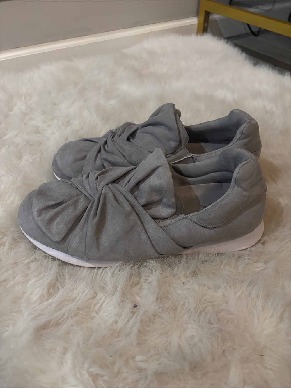 MIA Gray Knot Slip-On Sneakers